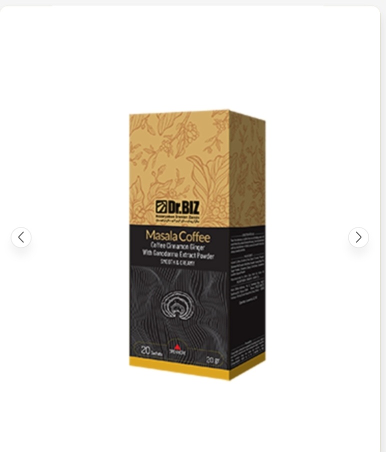 قهوه ماسالا با قارچ گانودرما ۲۰ عددی